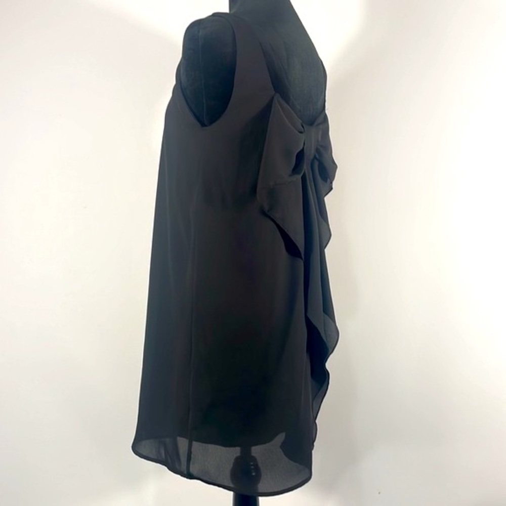 Miami Black Back Bow Dress, Small, Sheer with slip,mini, little black dress - Picture 3 of 10